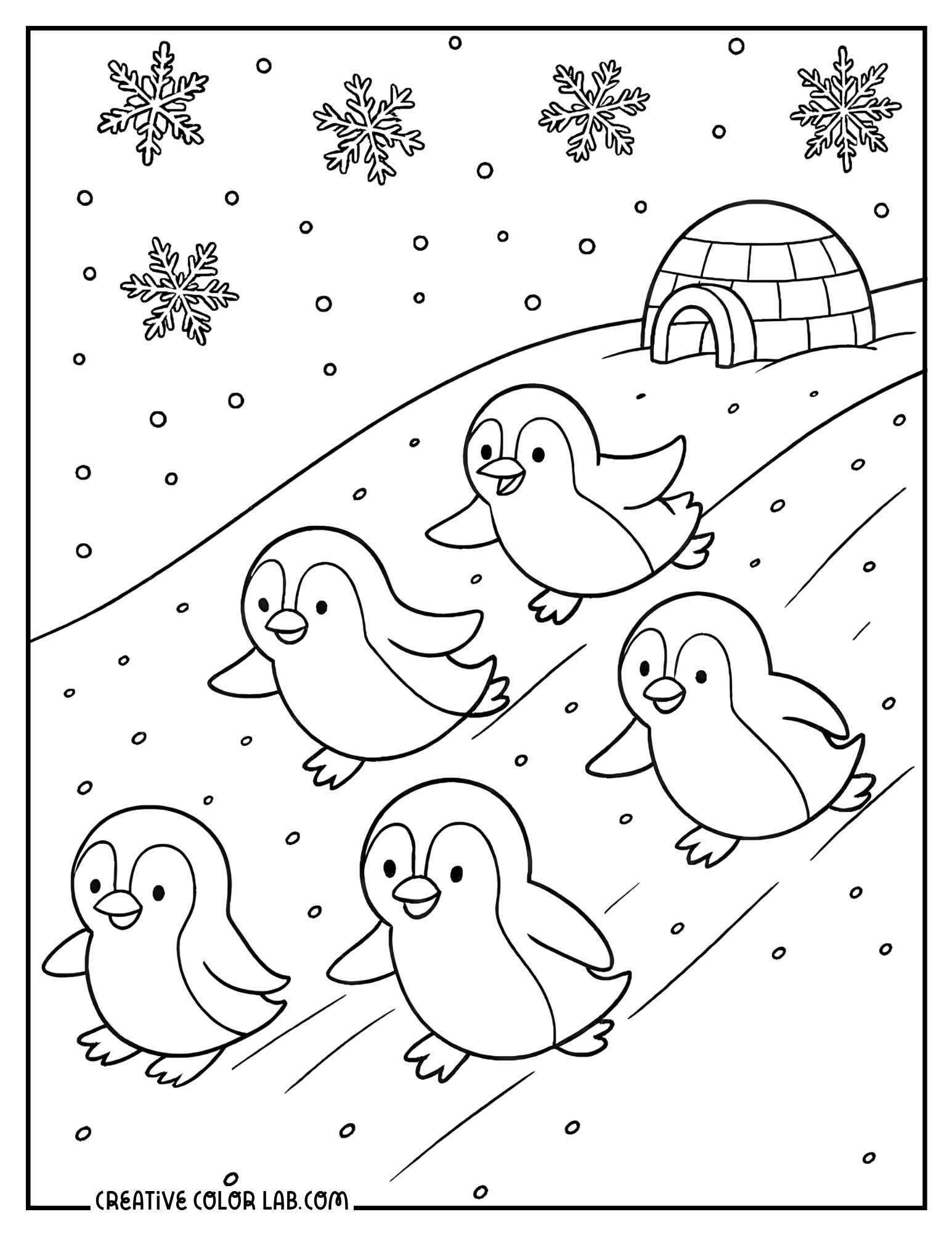 winter coloring pages | free pdf printables